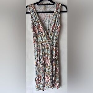 Loveappella Multicolor Sleeveless Wrap Dress‎ size Small